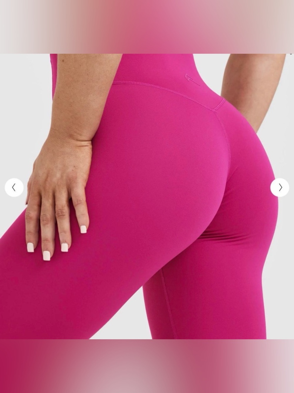 Oner Active Leggings Fuchsia High-Waist Leggings with Subtle Logo